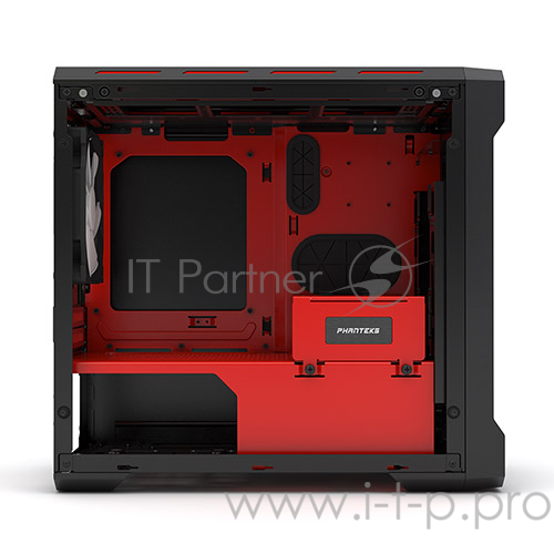 Корпус PHANTEKS Enthoo Evolv IT, Black-Red Edition, RGB LED иллюминация, боковая панель Tempered Glass, Mini ITX