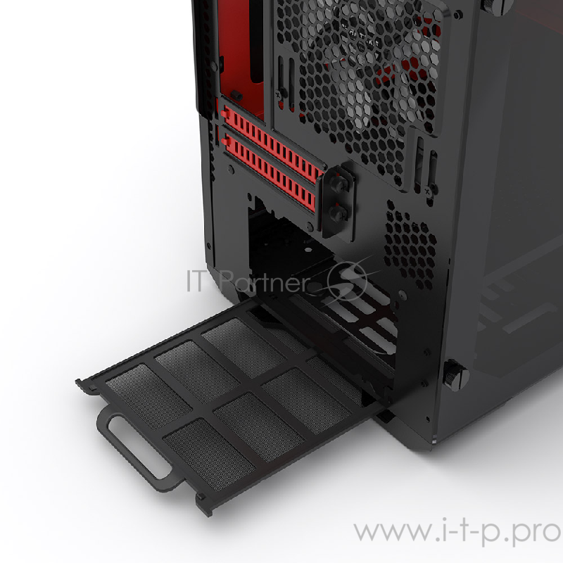 Корпус PHANTEKS Enthoo Evolv IT, Black-Red Edition, RGB LED иллюминация, боковая панель Tempered Glass, Mini ITX
