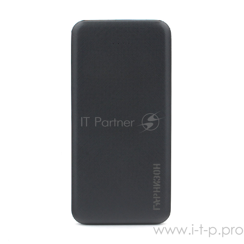 Портативный аккумулятор Гарнизон GPB-115, 10000мА/ч, USB1: 1A, USB2: 2.1A, черный