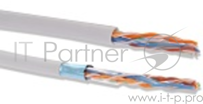 Кабели, Патч-корды ITK LC1-C5E04-311 Кабель F/UTP, кат.5E, 4 пары 24AWG solid, (305м), ПВХ, серый LC1-C5E04-311