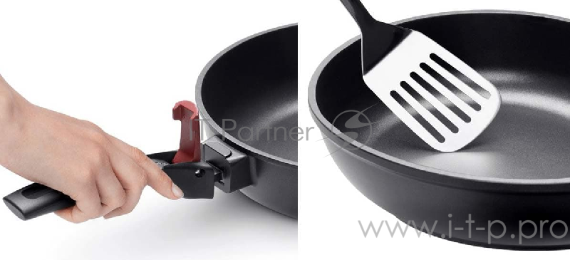 Сковорода с антипригарным покрытием и съёмной ручкой, 20 см, NADOBA, серия VILMA