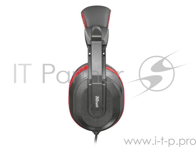 Гарнитура TRUST ZIVA black red (складной микрофоном,Регулятор громкости,кабель 1,8м. Коннектор 3,5 мм.)