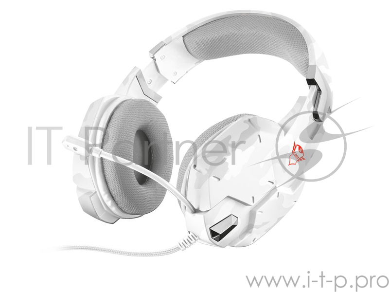Гарнитура TRUST GXT 322W white camo (гибкий микрофон,Регулятор громкости,отключения микрофона,кабель 2м)