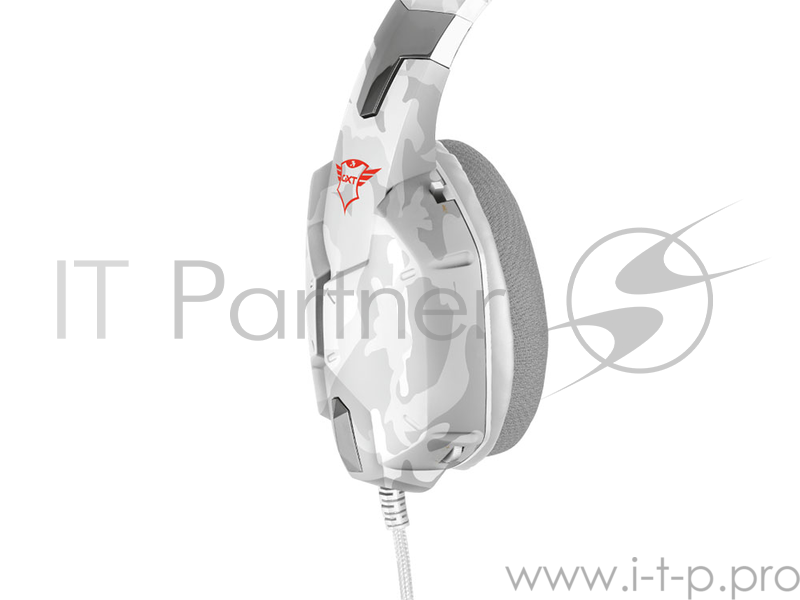 Гарнитура TRUST GXT 322W white camo (гибкий микрофон,Регулятор громкости,отключения микрофона,кабель 2м)