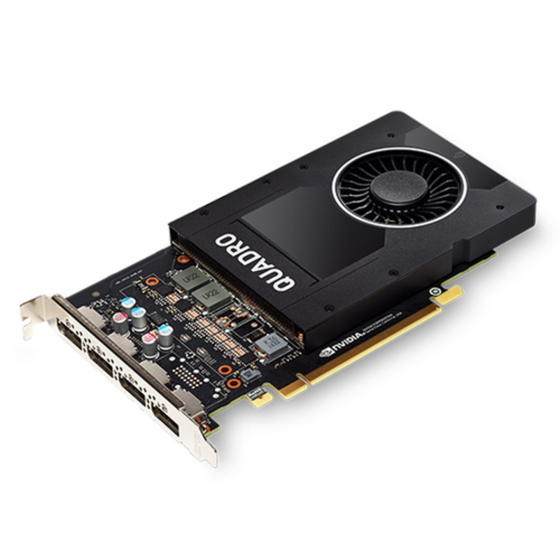 Видеокарта VGA PNY NVIDIA Quadro P2000, 5 GB GDDR5/160-bit, PCI Express 3.0 x16, 75 W, 1-slot cooler, blk