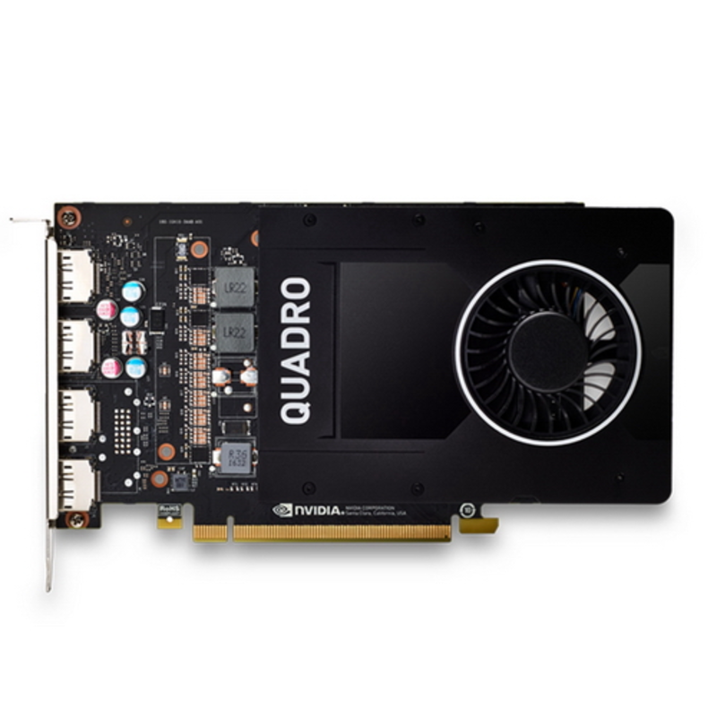 Видеокарта VGA PNY NVIDIA Quadro P2000, 5 GB GDDR5/160-bit, PCI Express 3.0 x16, 75 W, 1-slot cooler, blk