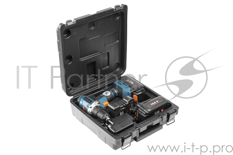 Дрели, Шуруповерты, Гайковерты, Миксеры Bort BAB-14Ux2-FDK Дрель-шуруповерт аккумуляторная 98296471 { 14,4 В, 1.3 Ач, Ni-Cd, 2 Акк, 30 Нм, 1300 об/мин, БЗП, 1,4 кг, кейс, набор аксессуаров 5 шт }