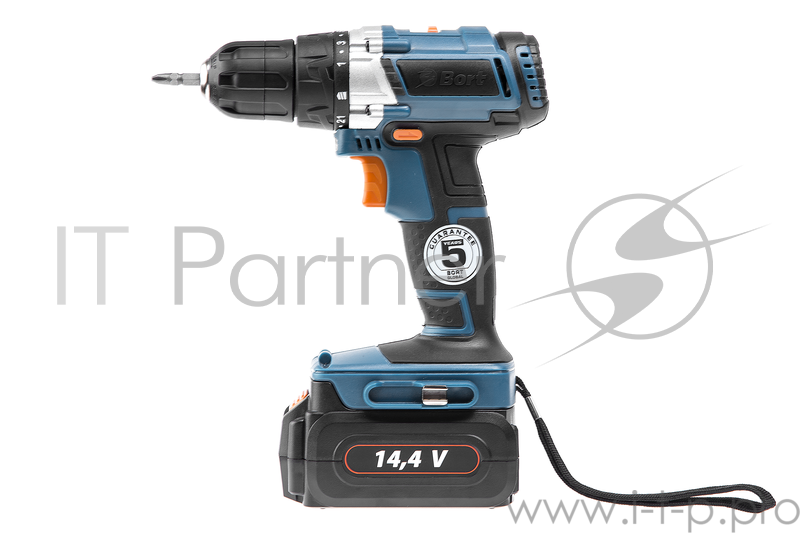 Дрели, Шуруповерты, Гайковерты, Миксеры Bort BAB-14Ux2-FDK Дрель-шуруповерт аккумуляторная 98296471 { 14,4 В, 1.3 Ач, Ni-Cd, 2 Акк, 30 Нм, 1300 об/мин, БЗП, 1,4 кг, кейс, набор аксессуаров 5 шт }