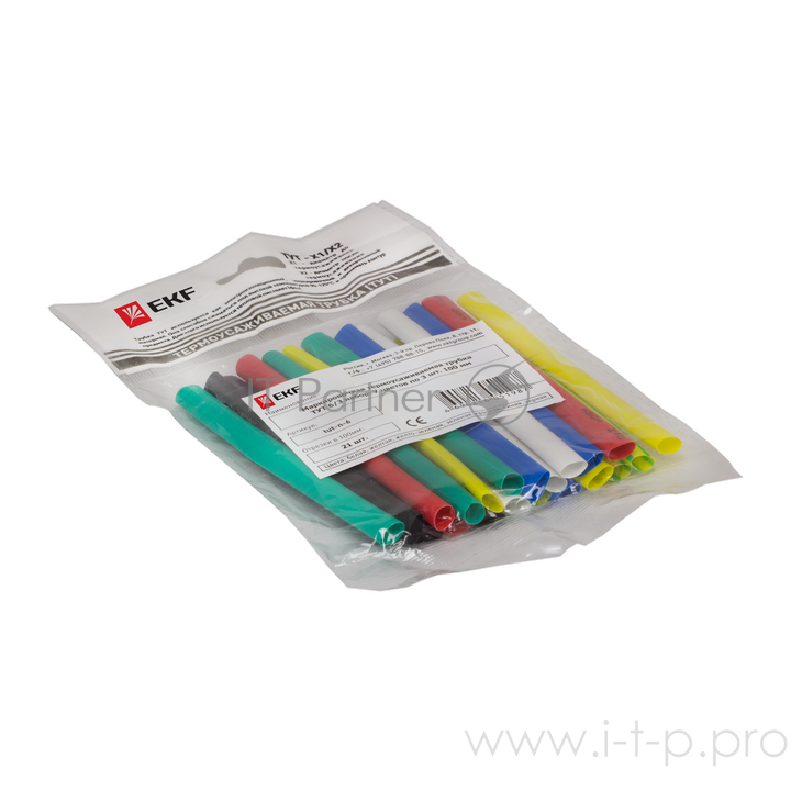 EKF tut-n-20 Термоусаживаемая трубка ТУТ 20/10 набор:7 цветов по 3шт. 100мм. EKF PROxima