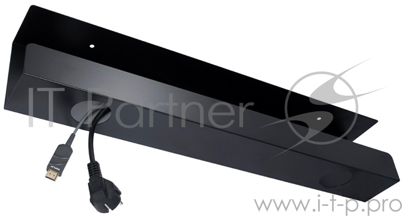 Кабель-канал предназначен для удобного размещения кабелей и блока питания на рабочем месте. Размер: 600х114х76. Монтаж: под стол. Материал: сталь. Цвет - черный.