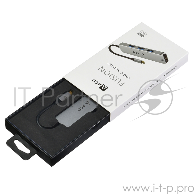 Fusion C104 Адаптер 4-в-1 USB-C в 3xUSB3.0/HDMI (ACD-C104-UAL) RTL {50}