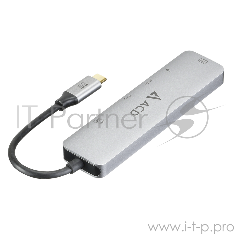 Fusion C106 Адаптер 6-в-1 USB-C в 2xUSB3.3/HDMI/SD/mSD/PD-60W (ACD-C106-PAL) RTL {50}