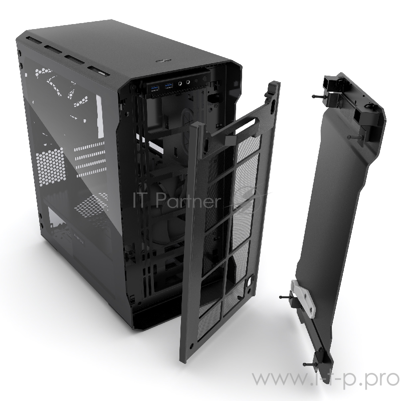 Корпус PHANTEKS Enthoo Evolv Aluminum, Satin Black Edition, RGB LED иллюминация, боковые панели Tempered Glass, Micro ATX