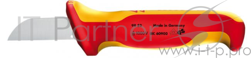Нож кабельный KNIPEX 9852 1000V 180мм электротехнический. инстументальная сталь,закаленная в масле.