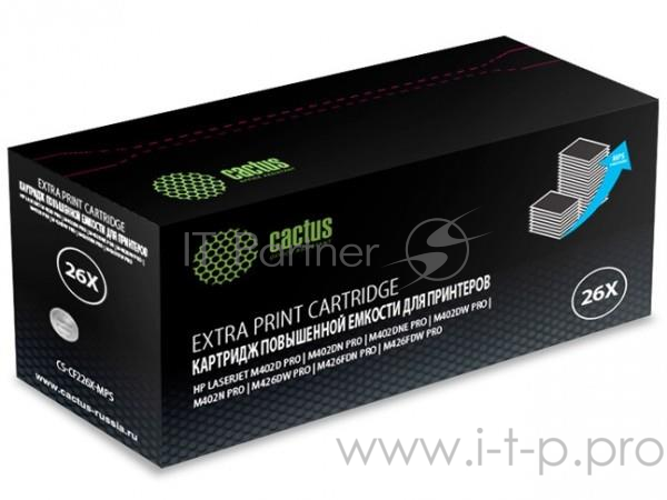 Тонер Картридж Cactus CS-CF218XL-MPS черный (6000стр.) для HP LJ Pro M104a/M104W/ MFP M132snw/M132fp/M132fw/M132nw