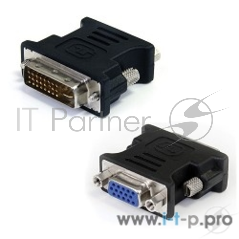 Переходник ORIENT Переходник C393B, DVI-I M (24+5) - VGA 15F, позолоч.разъемы, черный