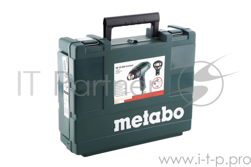 Фены Metabo HE 23-650 Фен строительный 602365500 { 2300 вт,дисплей,кейс,2 насадки, вес 2.2 кг }