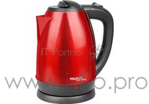 Чайник электрический WILLMARK WEK-1808SS (1.8л, поворот на 360 градусов, корп. из нерж. стали, 1800Вт) (Красный)