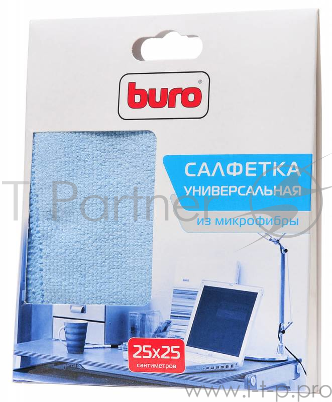 Чистящие средства BURO BU-MF 817427 Микрофибра, 25 х 25 см, универсальная, для очистки экранов любого типа, пластиковых поверхностей