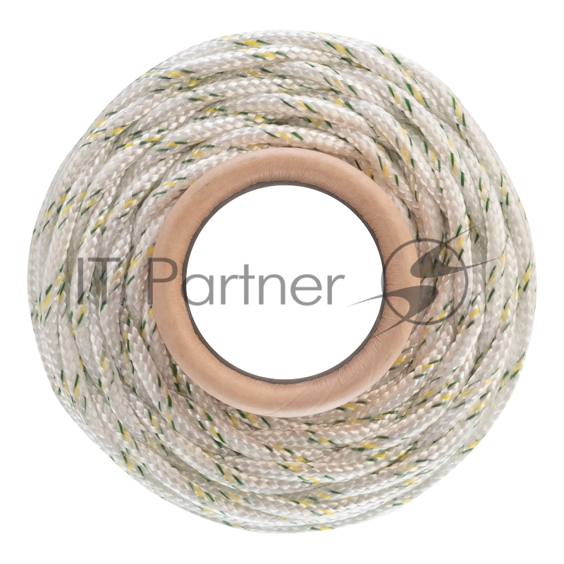 СИБРТЕХ Фал плетёный капрон 16-прядный с капрон. серд. 6 мм, бухта 100 м, 650 кгс// СИБРТЕХ//Россия 93969