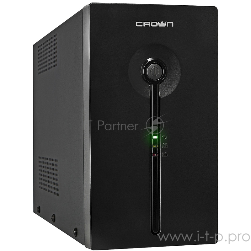 Источник бесперебойного питания ИБП CROWN 720Ватт (2x 12V/9AH ) 2*IEC +2*Shuko + RJ45/11 (Отключаемый кабель 1.2м) 96X50 Transformer W/AVR
