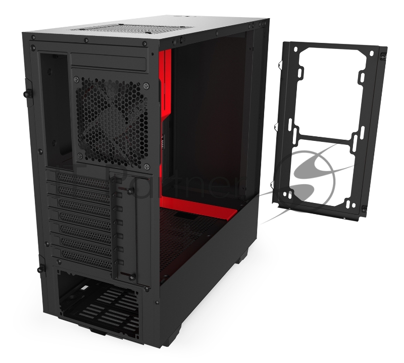 Корпус NZXT CA-H510B-BR H510 Compact Mid Tower Black/Red Chassis with 2x120mm Aer F Case Fans