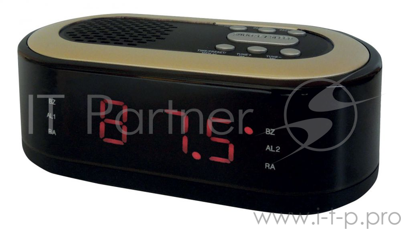 Радиобудильник Hyundai H-RCL230 черный LED подсв:красная часы:цифровые FM