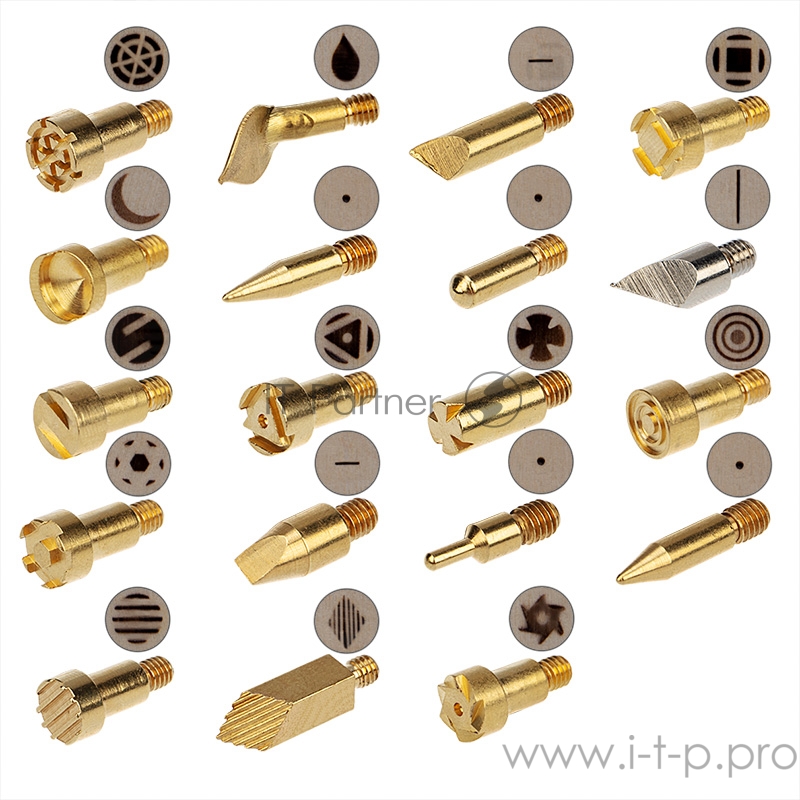 REXANT Набор паяльник-выжигатель /19 насадок/ ПРОФИ 220V/30 Вт /ZD-972A/ 12-0183-1