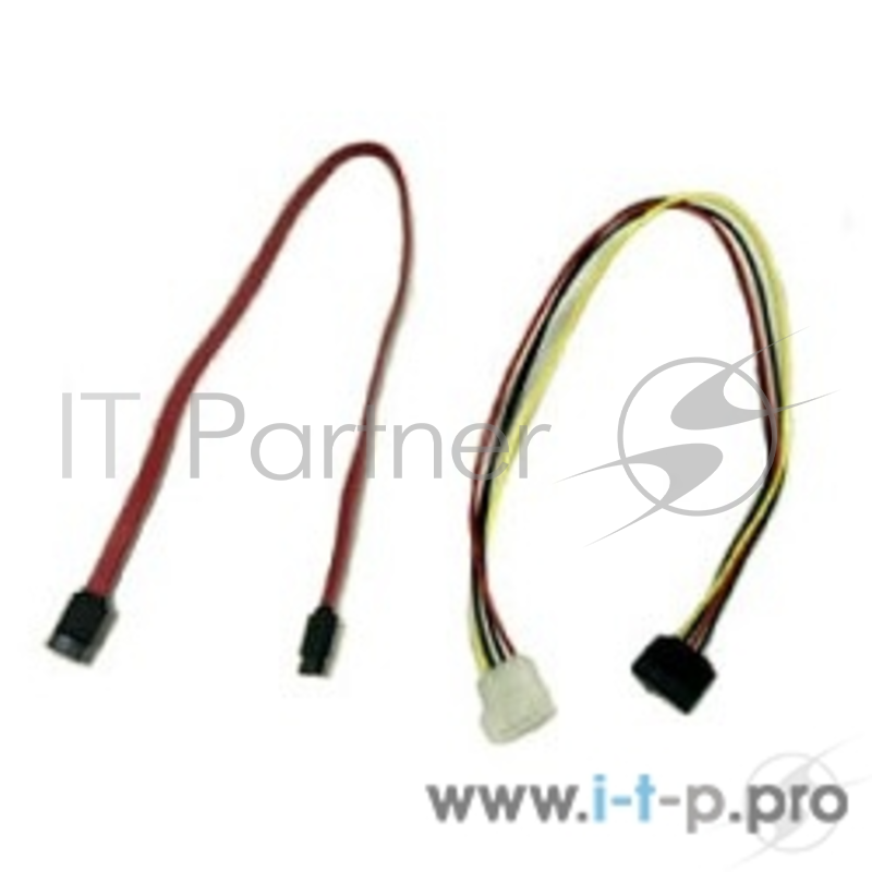 Кабель Gembird/Cablexpert Кабель SATA интерфейсный (48см) 7pin/7pin и питания (15см) 4pin/15pin(CC-SATA)