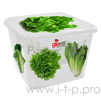 Емкость для продуктов Giaretti GR1065СЛТ Браво Салат, квадратная 0,75 л (в уп. 50 шт)