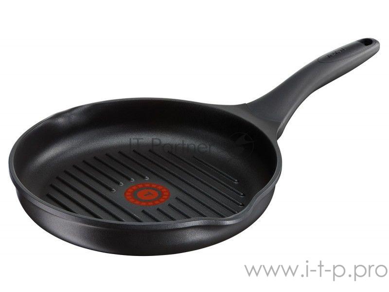 Сковорода-гриль Tefal Supreme Gusto H1184074 круглая 26см ручка несъемная (без крышки) черный (2100094923)