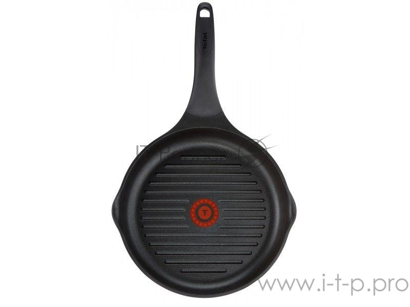 Сковорода-гриль Tefal Supreme Gusto H1184074 круглая 26см ручка несъемная (без крышки) черный (2100094923)