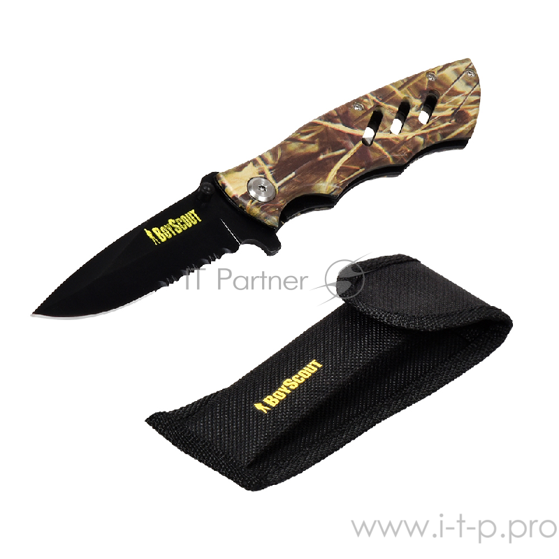 Нож BOYSCOUT 61287 складной Рейнджер 11,5/20 см, в чехле /72/12