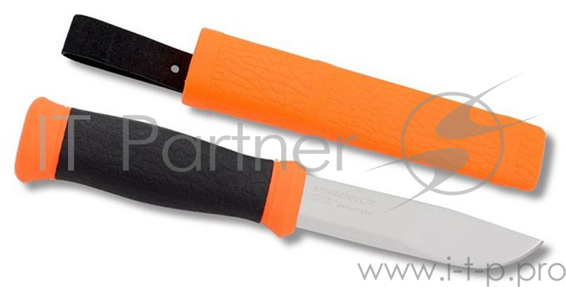 Нож Mora Outdoor 2000 (12057) стальной разделочный лезв.109мм прямая заточка оранжевый/черный