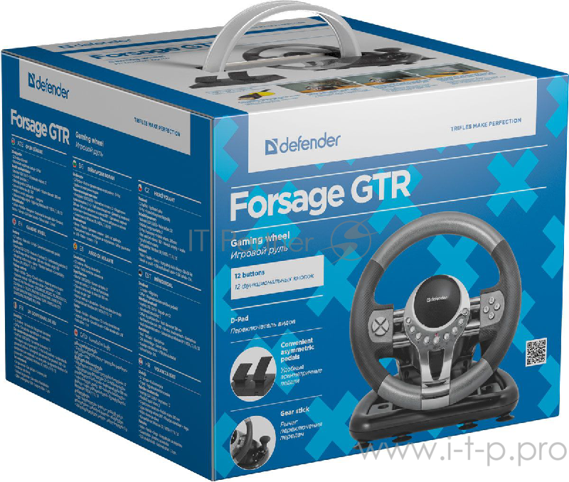 Руль DEFENDER FORSAGE 64367 {12 кн+2перекл.+1перекл. 8-ми позиц., USB}