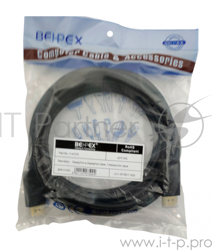 Кабель 1.2v DisplayPort (m) DisplayPort (m) 5м