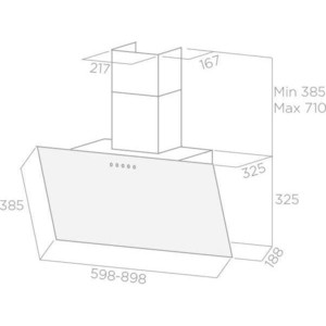 Вытяжка каминная Elica Shire BL/A/60 NO PLUG черный управление: сенсорное (1 мотор)