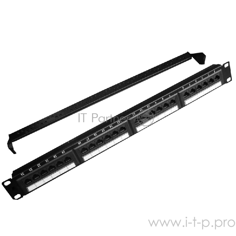 Монтажное оборудование Gembird Коммутационная панель Cablexpert с задним организатором, 24 порта категории 5E, размер 19''(NPP-C524CM-001)