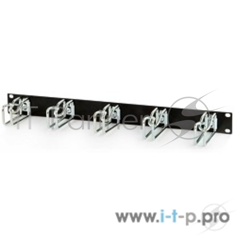 Монтажное оборудование Hyperline CMW-1U-01-BK Кабельный организатор с металлическими кольцами 85x43 мм, 19