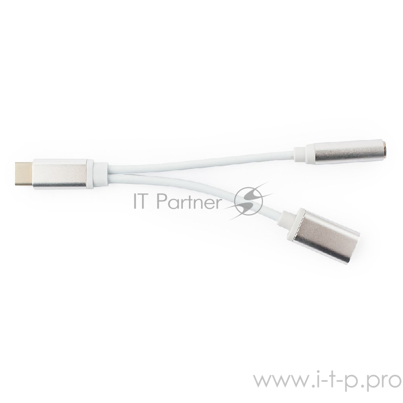 Переходник Cablexpert Переходник USB, USB Type-C/Jack3.5 F+ Type-C F, блистер (CCA-UC3.5F-02-W)