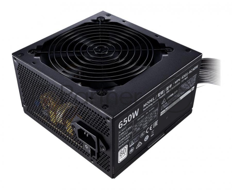 Блок питания 650 Ватт Power Supply Cooler Master MWE White, 650W, ATX, 120mm, 6xSATA, 4xPCI-E(6+2), APFC, 80+ White