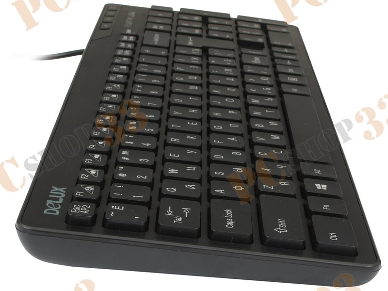 Клавиатура Delux OM-01, 99+4кн., черный (USB)