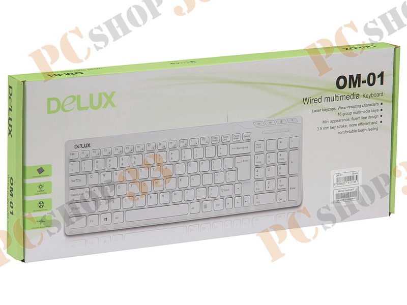 Клавиатура Delux OM-01, 99+4кн., черный (USB)