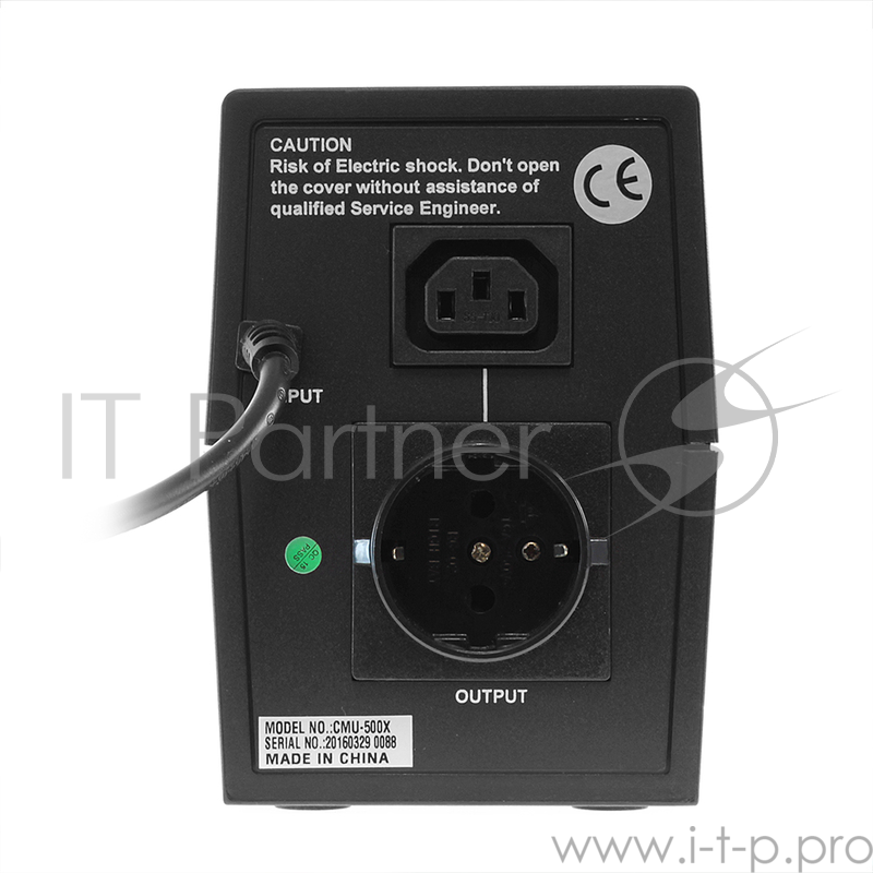 ИБП Crown CMU-500X (480 ВА / 240 Вт Off-Line 1 х Euro + 1 х IEC-320 резервным питанием и фильтрацией 12V/4,5AH х 1 пластик)