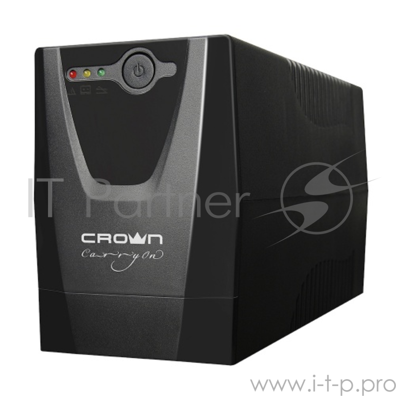 ИБП Crown CMU-500X (480 ВА / 240 Вт Off-Line 1 х Euro + 1 х IEC-320 резервным питанием и фильтрацией 12V/4,5AH х 1 пластик)