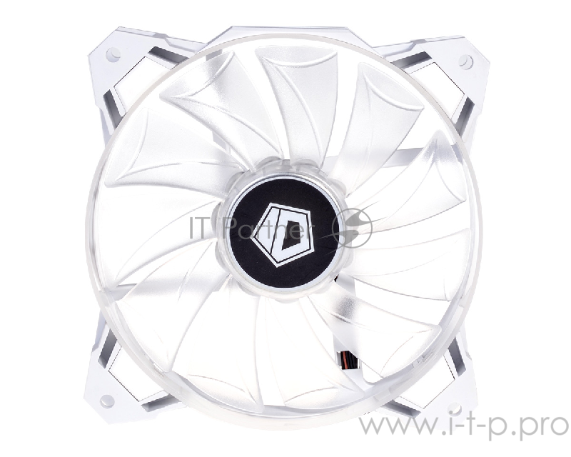 Вентилятор ID-COOLING SF-12025-RGB TRIO-SNOW (3 in 1) 120x120x25мм (20шт./кор, Пульт управления, PWM, Low Noise, резиновые углы, RGB, 700-1800об/мин, белый) BOX