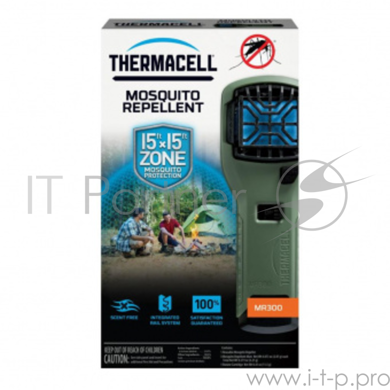 Прибор противомоскитный Thermacell MR-300 Repeller Olive (цвет оливковый, в комплекте: прибор + 1 газовый картридж + 3 пластины)