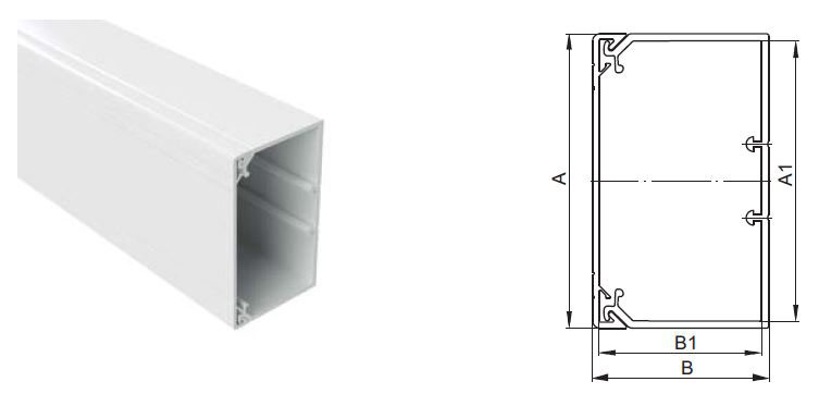 Dkc 01786 TA-GN 100 x 60 Короб с крышкой с направляющими для установки разделителей ( 2 метра)