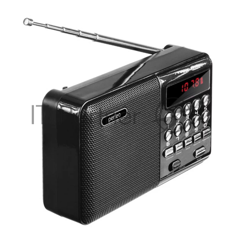 Perfeo радиоприемник цифровой PALM FM+ 87.5-108МГц/ MP3/ питание USB или 18650/ черный (i90-BL)