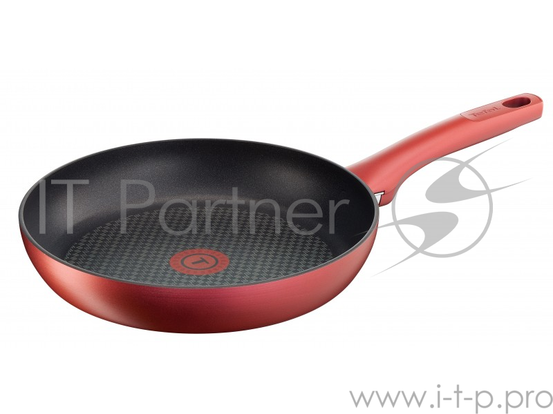 Сковорода Tefal Character 28 круглая/покрытие антипригарное/ручка несъемная (без крышки) красный